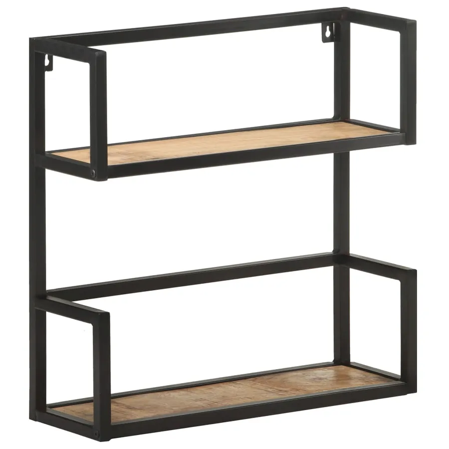 Étagère murale 60x20x60 cm Bois de manguier brut - 10