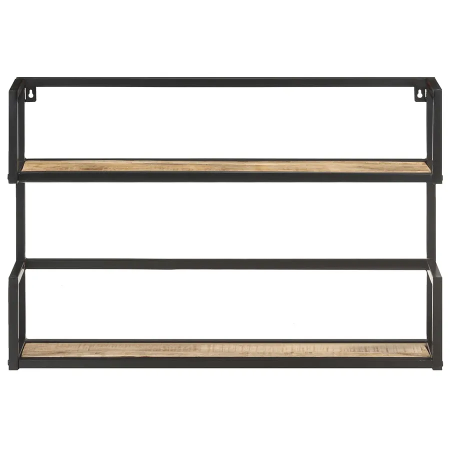 Étagère murale 60x20x60 cm Bois de manguier brut - 2