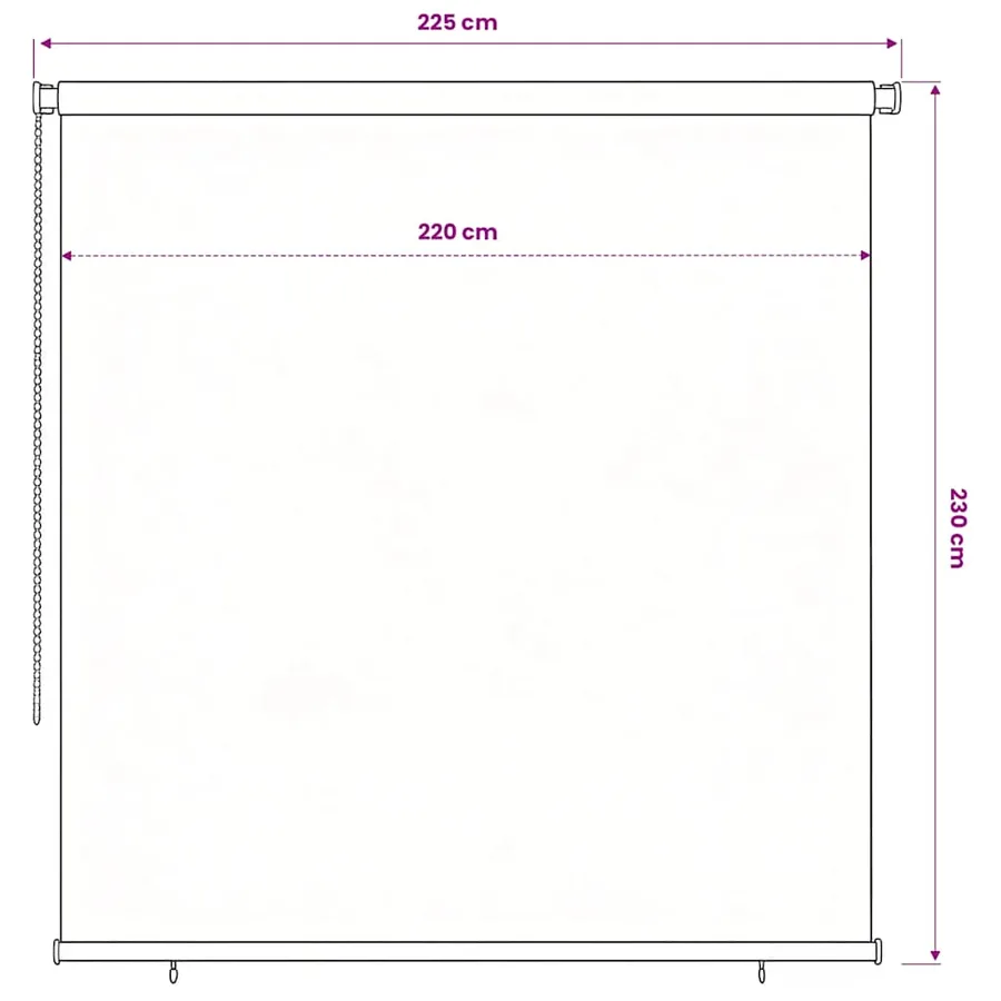 Store roulant d'extérieur 245 (l) x 230 (H) cm marron - 6