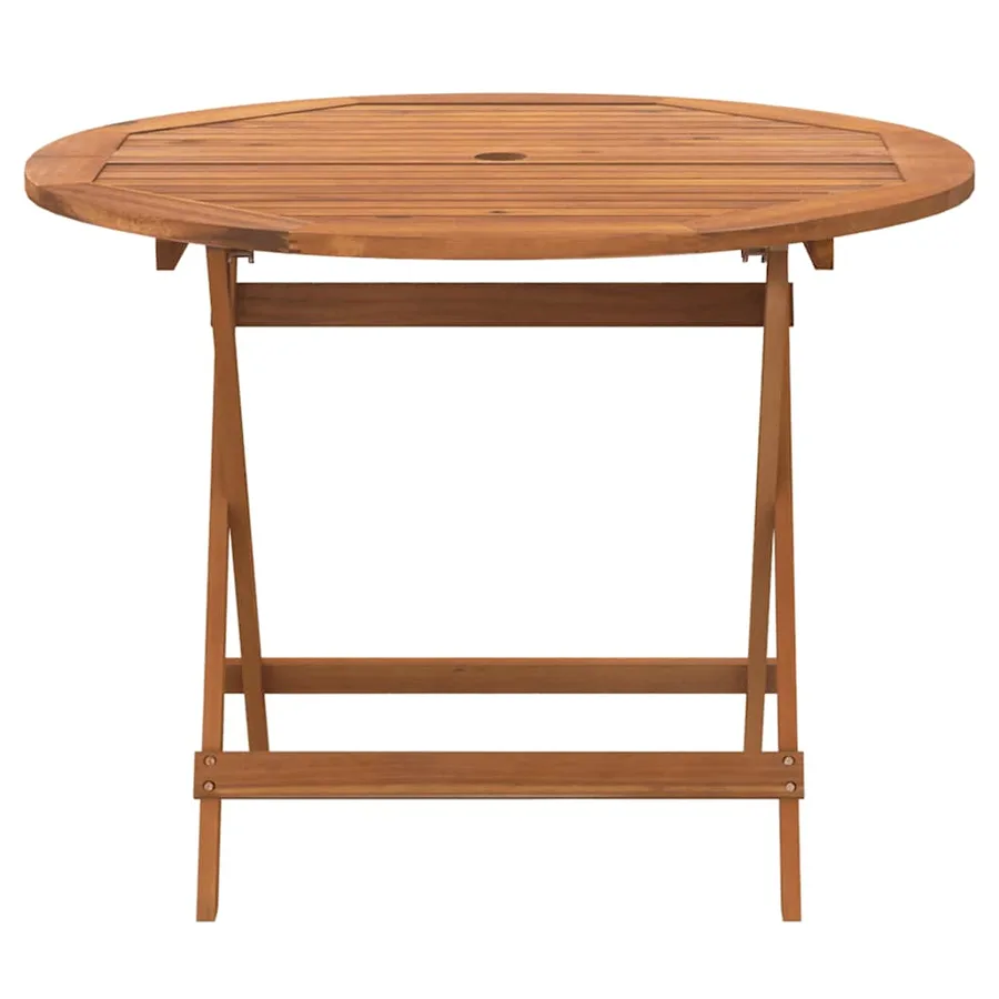 Table pliable de jardin Ø 90x75 cm Bois d'acacia solide - 3