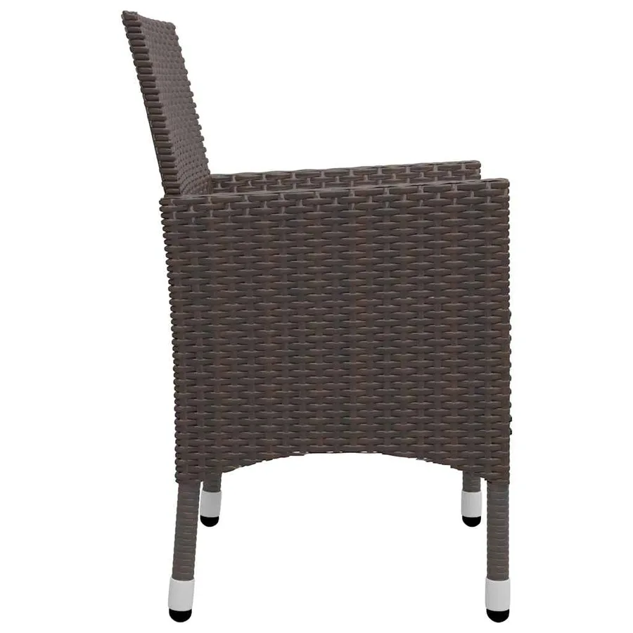 Ensemble à manger de jardin 11 pcs Marron - 8