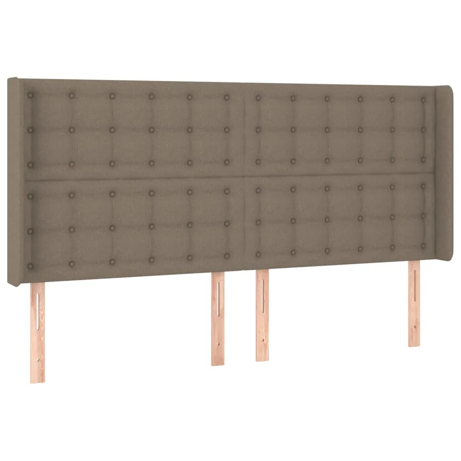 Tête de lit à LED Taupe 163x16x118/128 cm Tissu - 3