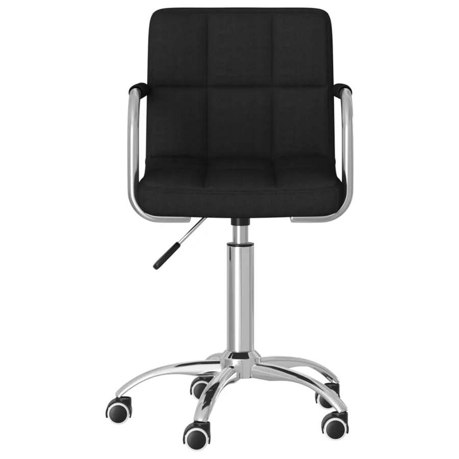 Chaise pivotante de salle à manger Noir Tissu - 2