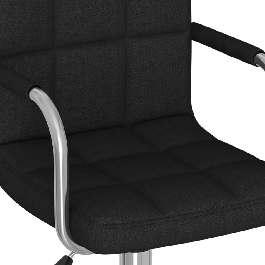 Chaise pivotante de salle à manger Noir Tissu - 6
