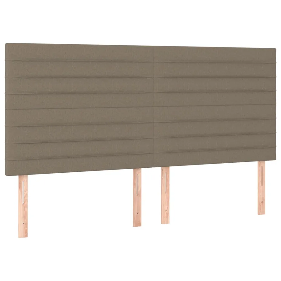 Tête de lit à LED Taupe 160x5x118/128 cm Tissu - 4