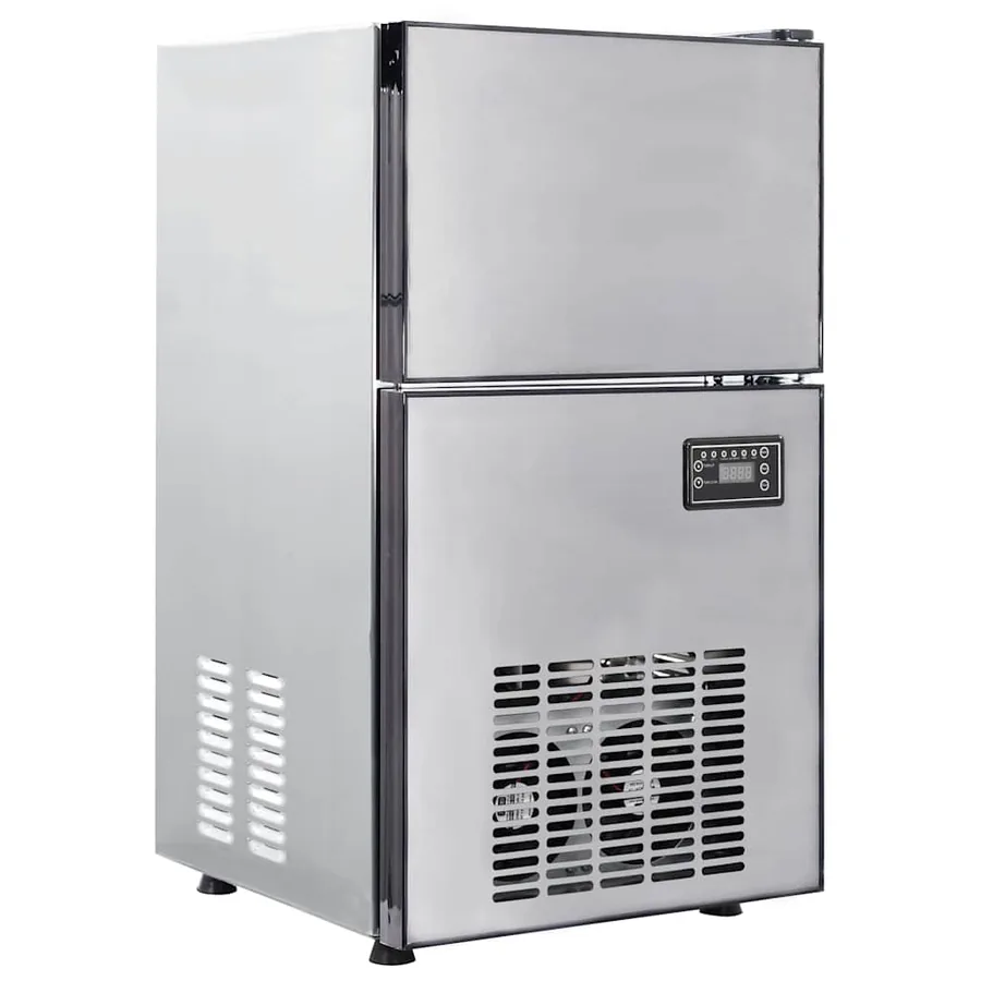 Fabricant de cubes de glace avec porte Argenté 43 x 40 x 71 cm