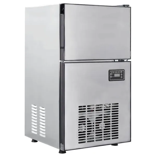Fabricant de cubes de glace avec porte Argenté 43 x 40 x 71 cm