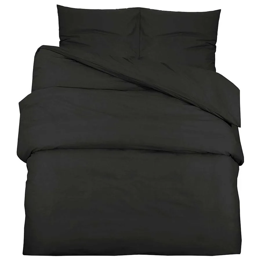 Ensemble de housse de couette Noir 200x200 cm Microfibre légère - 2