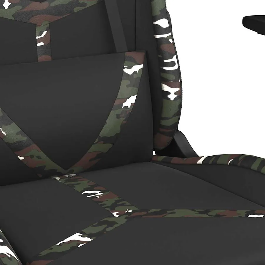 Chaise de jeu de massage Noir et camouflage Similicuir - 8