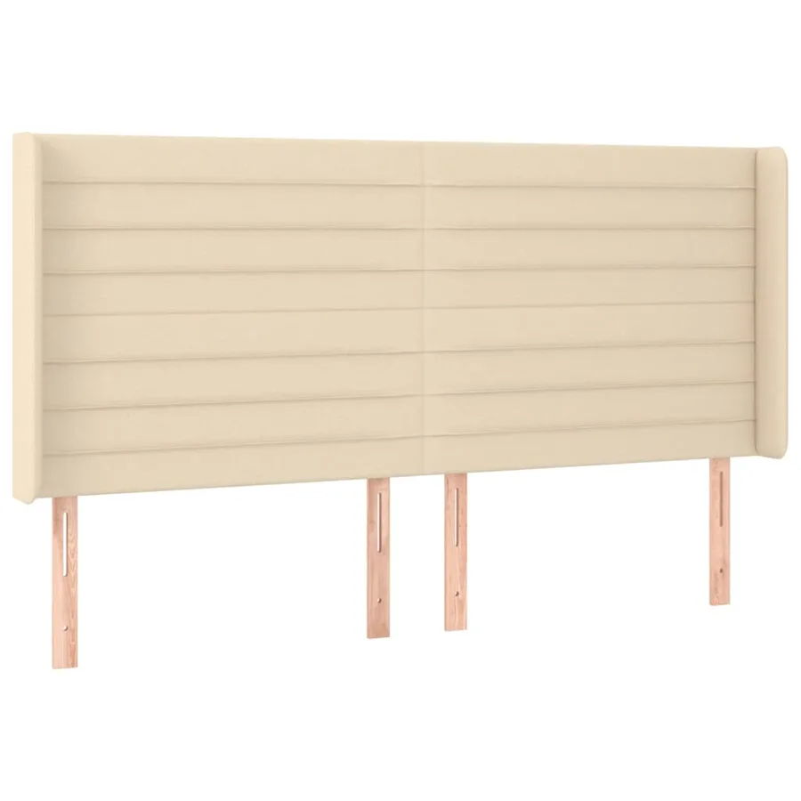 Tête de lit à LED Crème 183x16x118/128 cm Tissu - 3