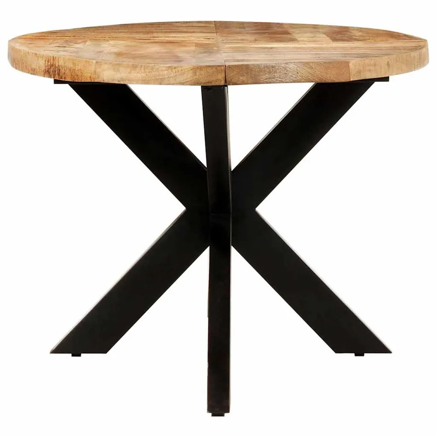 Table à dîner ovale 200x100x75 cm Bois de manguier brut - 3