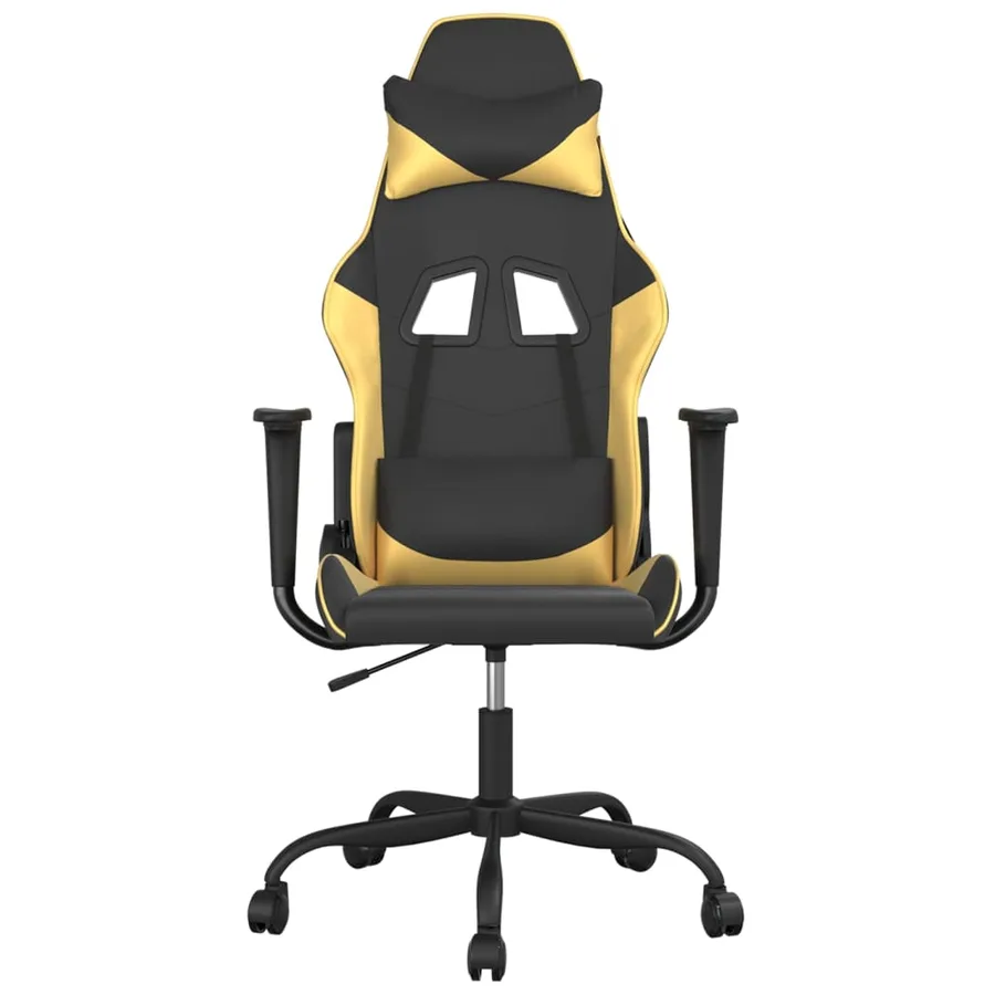 Chaise de jeu Noir et doré Similicuir - 3