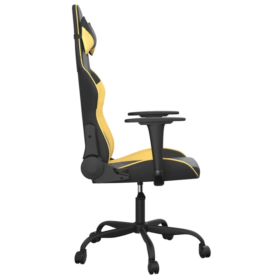 Chaise de jeu Noir et doré Similicuir - 4