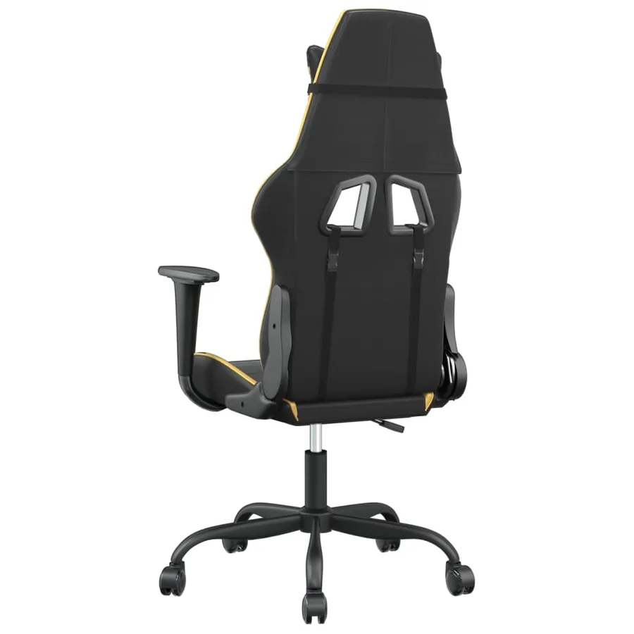 Chaise de jeu Noir et doré Similicuir - 5