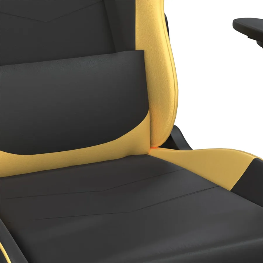 Chaise de jeu Noir et doré Similicuir - 8