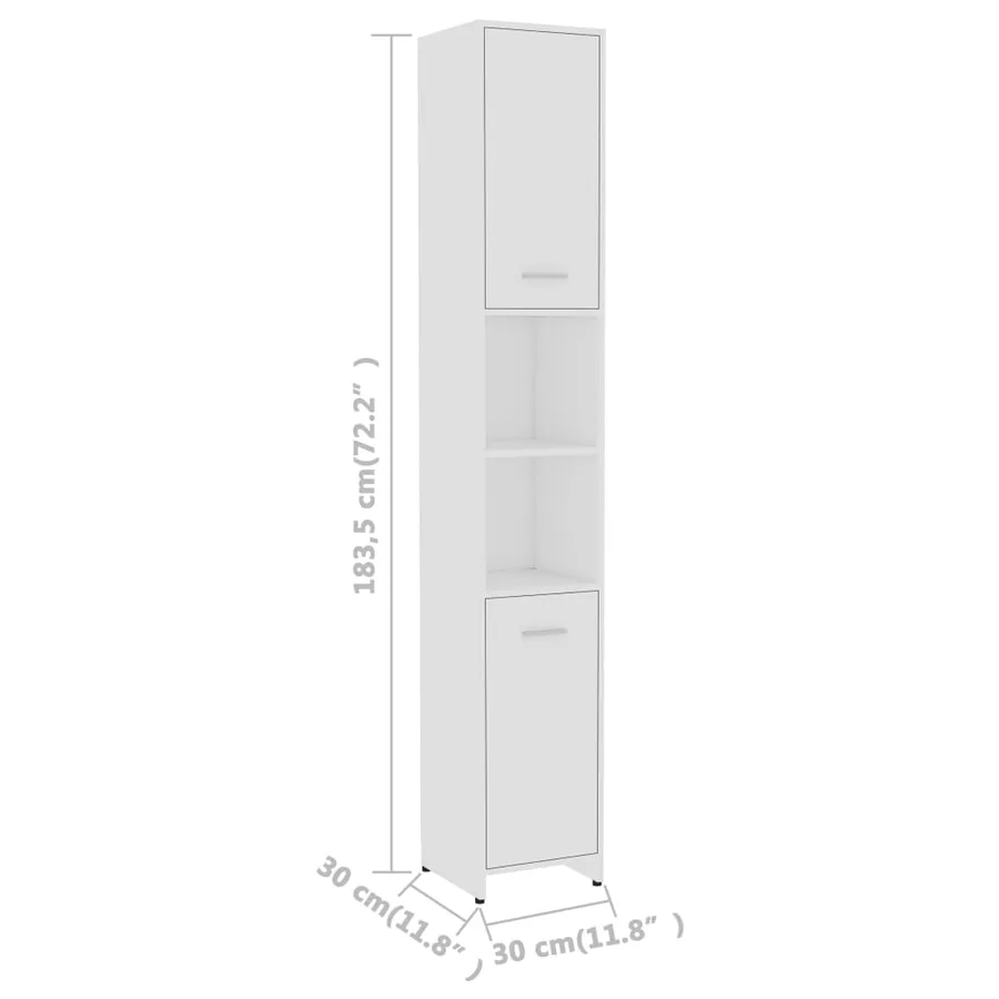 Ensemble de meubles de bain 3 pcs Blanc Bois d'ingénierie - 11