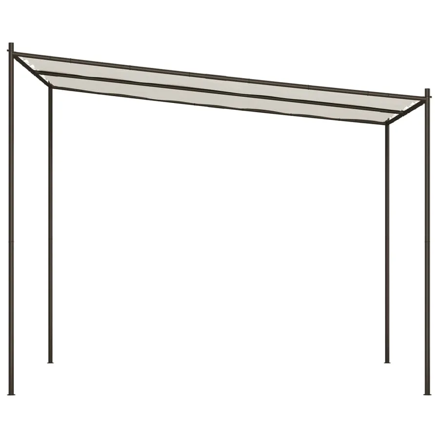 Belvédère blanc 3x3 m 180 g/m² tissu et acier - 4