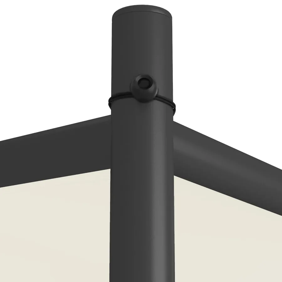Belvédère blanc 3x3 m 180 g/m² tissu et acier - 6