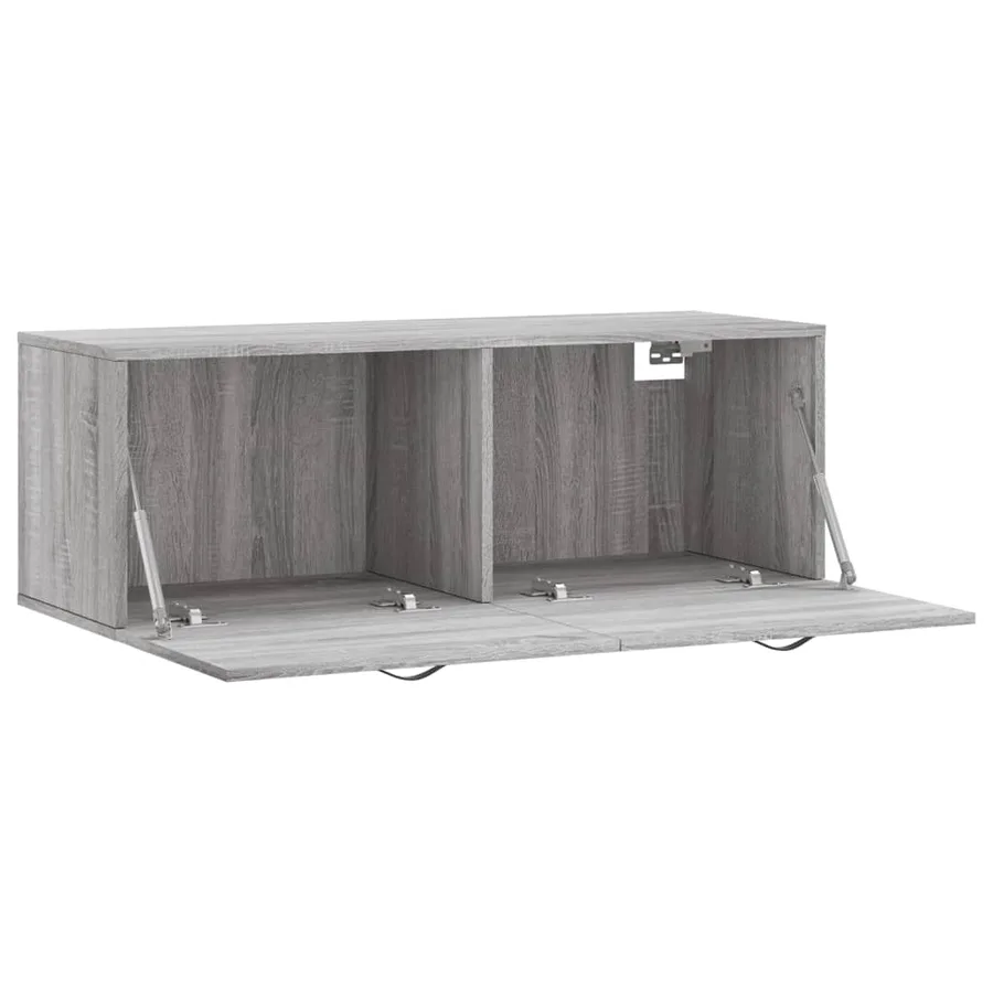 Armoire murale sonoma gris 100x36,5x35 cm bois d'ingénierie - 4