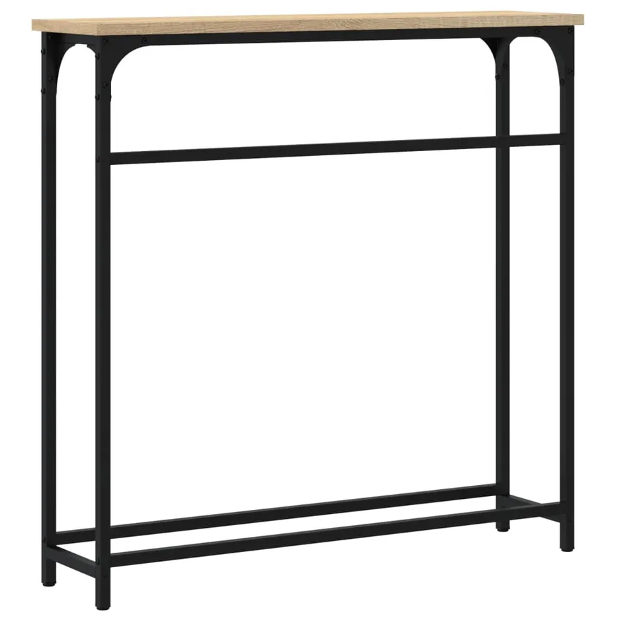Table console Chêne Sonoma 75x19,5x75 cm Bois d'ingénierie - 6