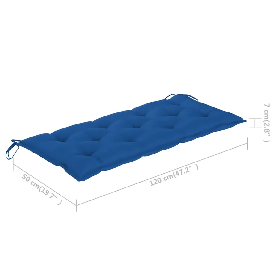 Banc de jardin avec coussin 120 cm Bambou - 10