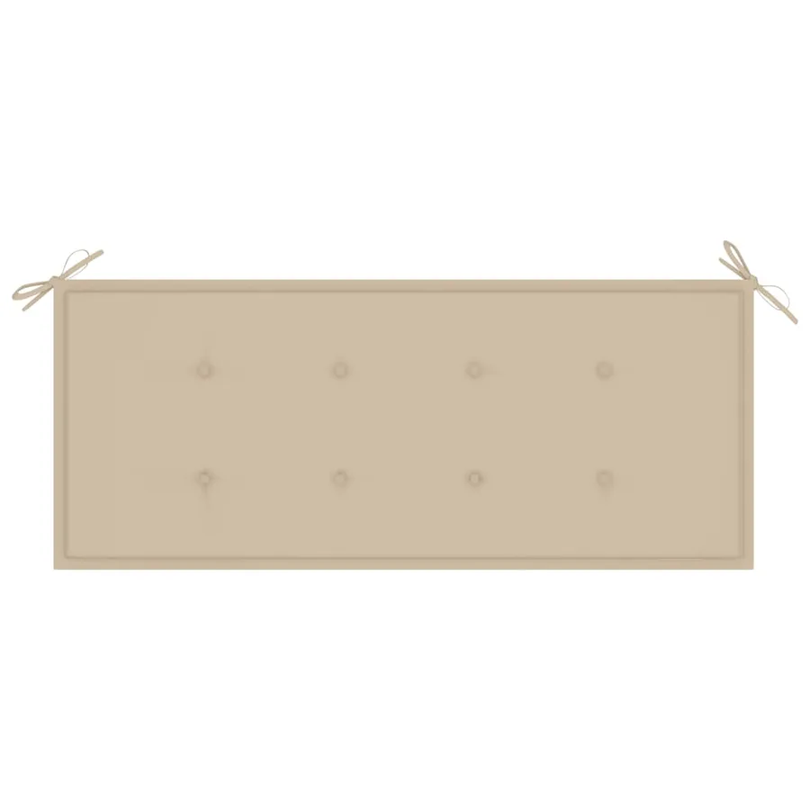 Banc de jardin pliable avec coussin 118 cm Bambou - 6