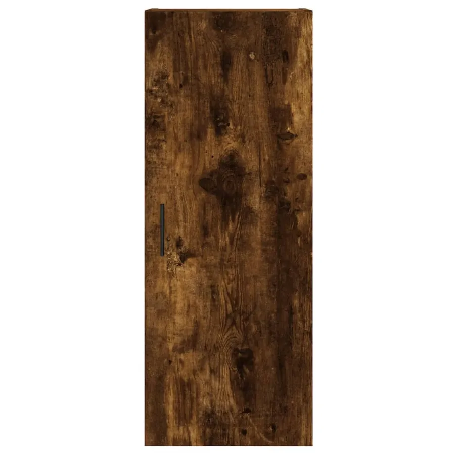 Buffet haut Chêne fumé 34,5x34x180 cm Bois d'ingénierie - 6