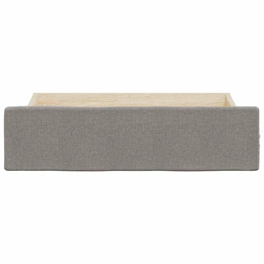 Tiroirs de lit 2 pcs taupe bois d'ingénierie et tissu - 4