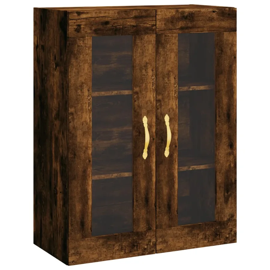 Buffet haut Chêne fumé 69,5x34x180 cm Bois d'ingénierie - 5