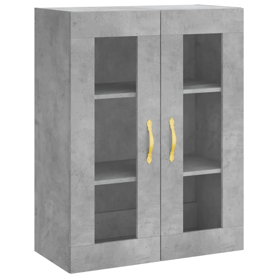 Armoires murales 2 pcs gris béton bois d'ingénierie - 5
