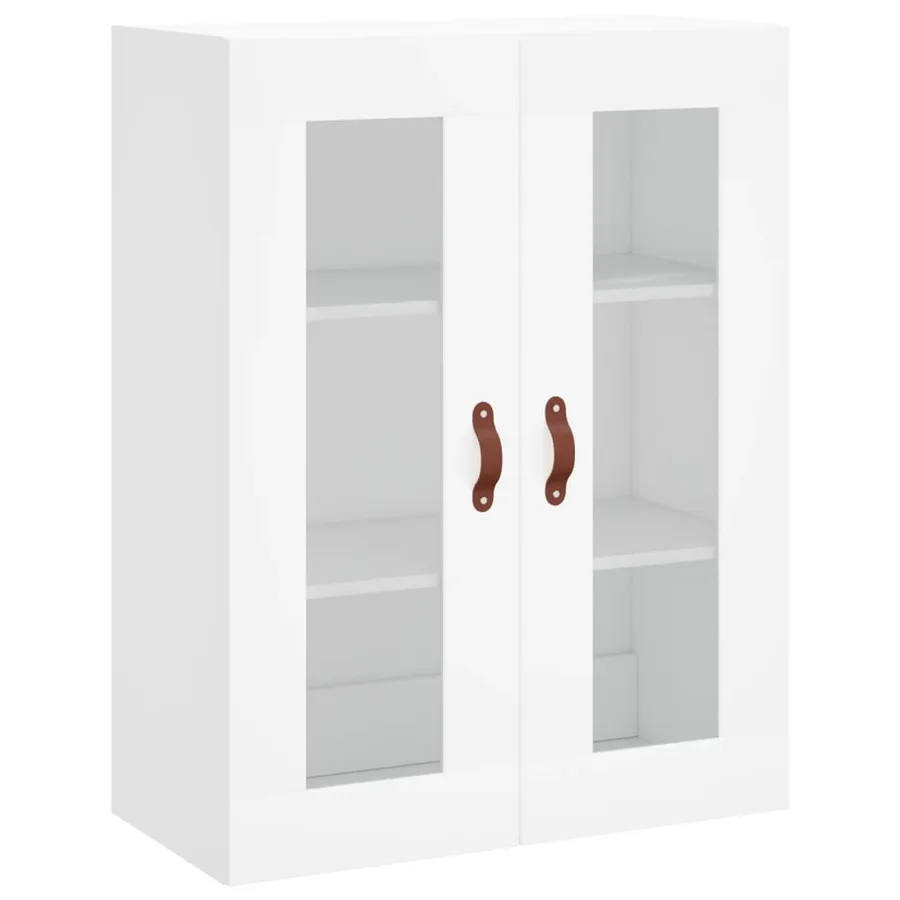 Buffet haut Blanc 69,5x34x180 cm Bois d'ingénierie - 4