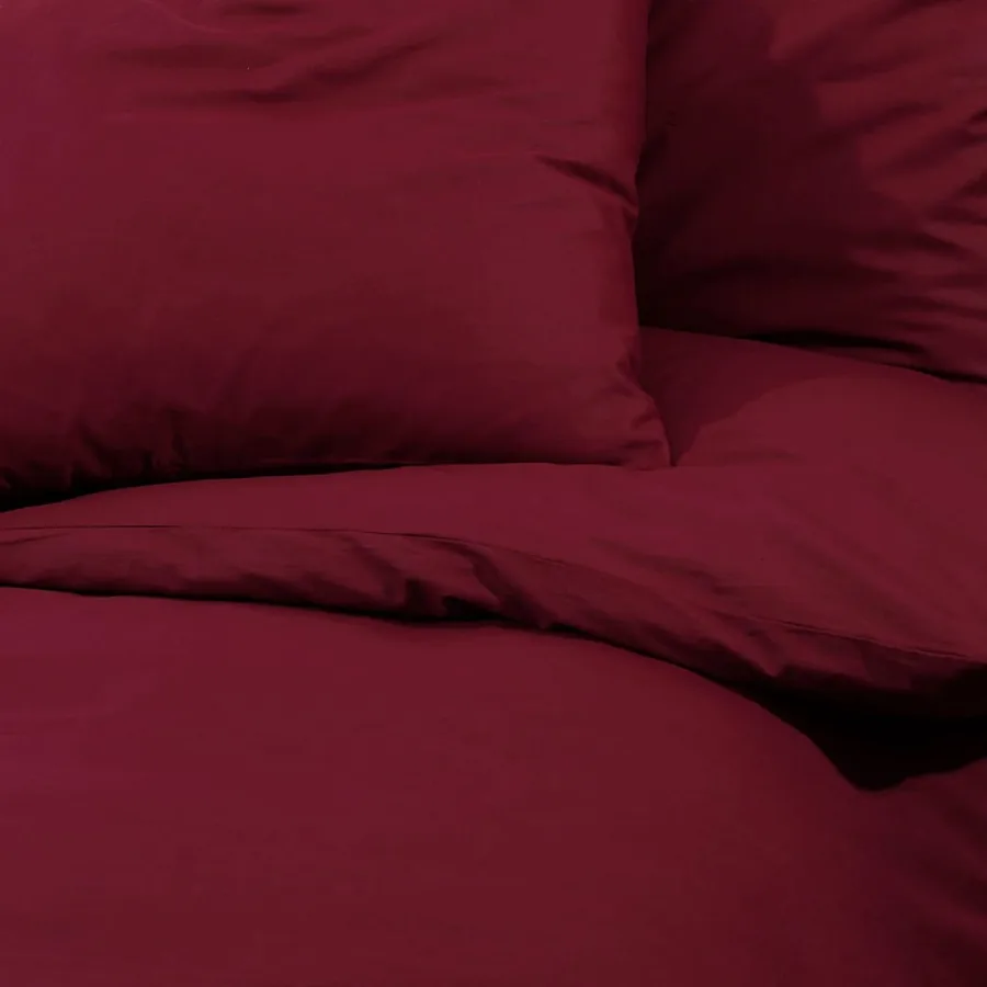 Ensemble de housse de couette Bordeaux 200x200 cm Microfibre - 7