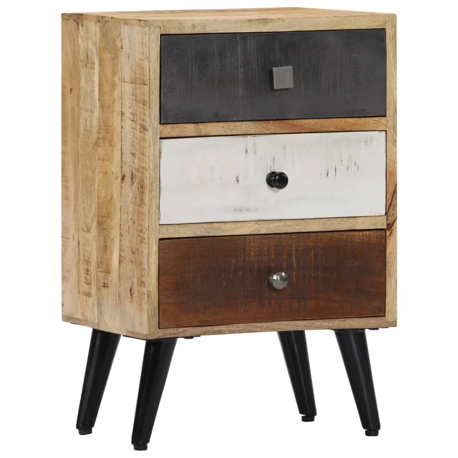 Table de chevet 40 x 30 x 60 cm Bois de manguier massif - 10