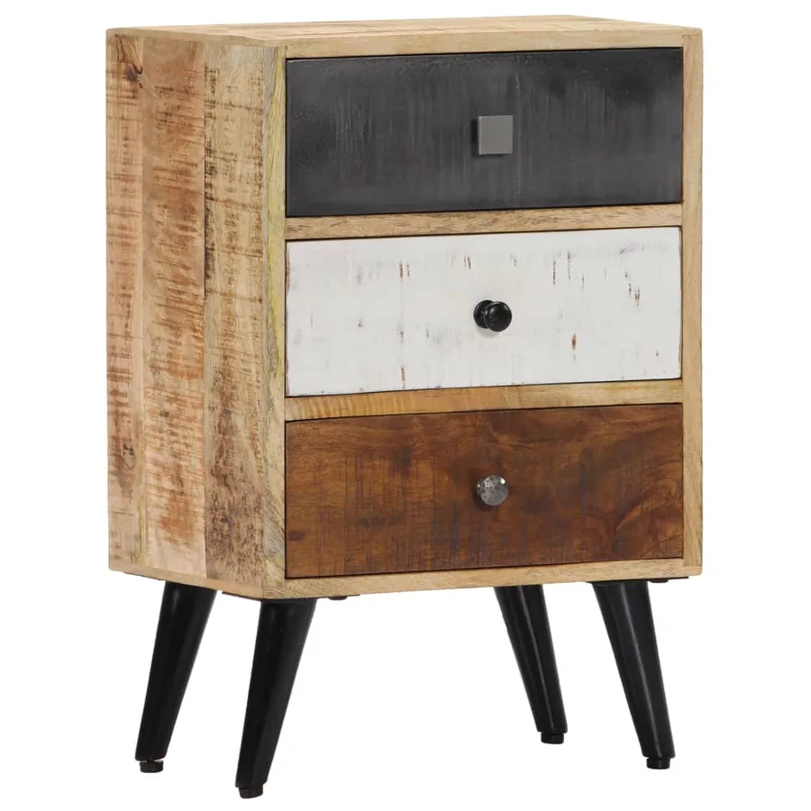 Table de chevet 40 x 30 x 60 cm Bois de manguier massif - 8