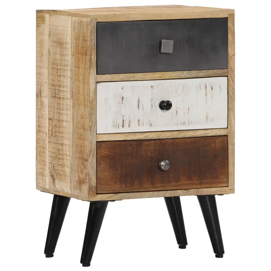 Table de chevet 40 x 30 x 60 cm Bois de manguier massif - 9