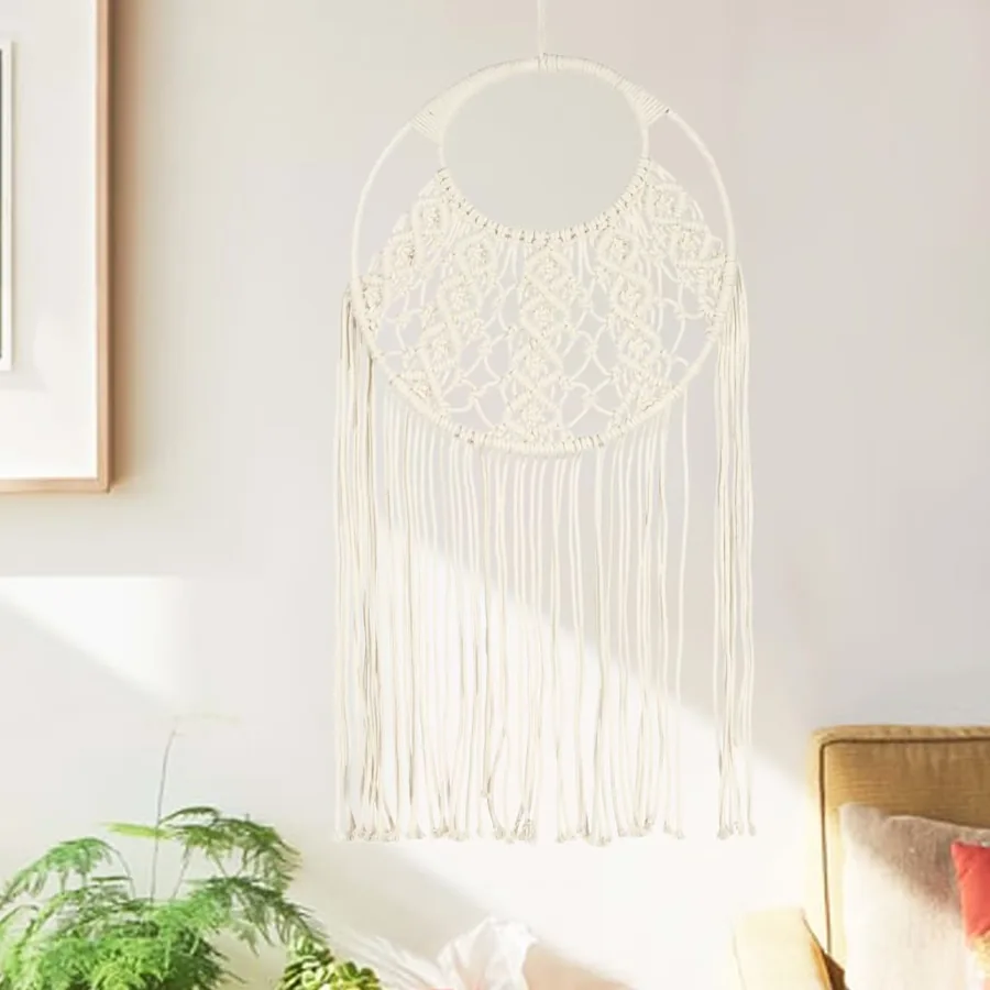 Cintre mural en macramé 40x80 cm Coton
