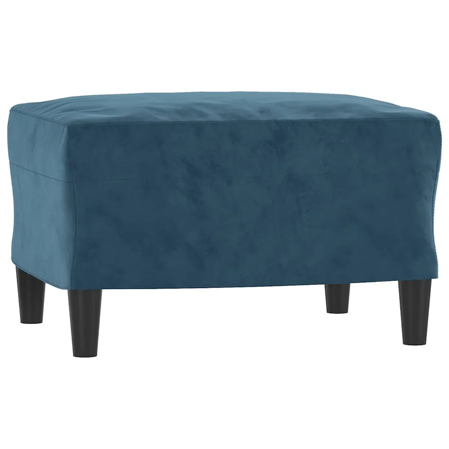 Repose-pied Bleu 60x50x41 cm Velours - 2