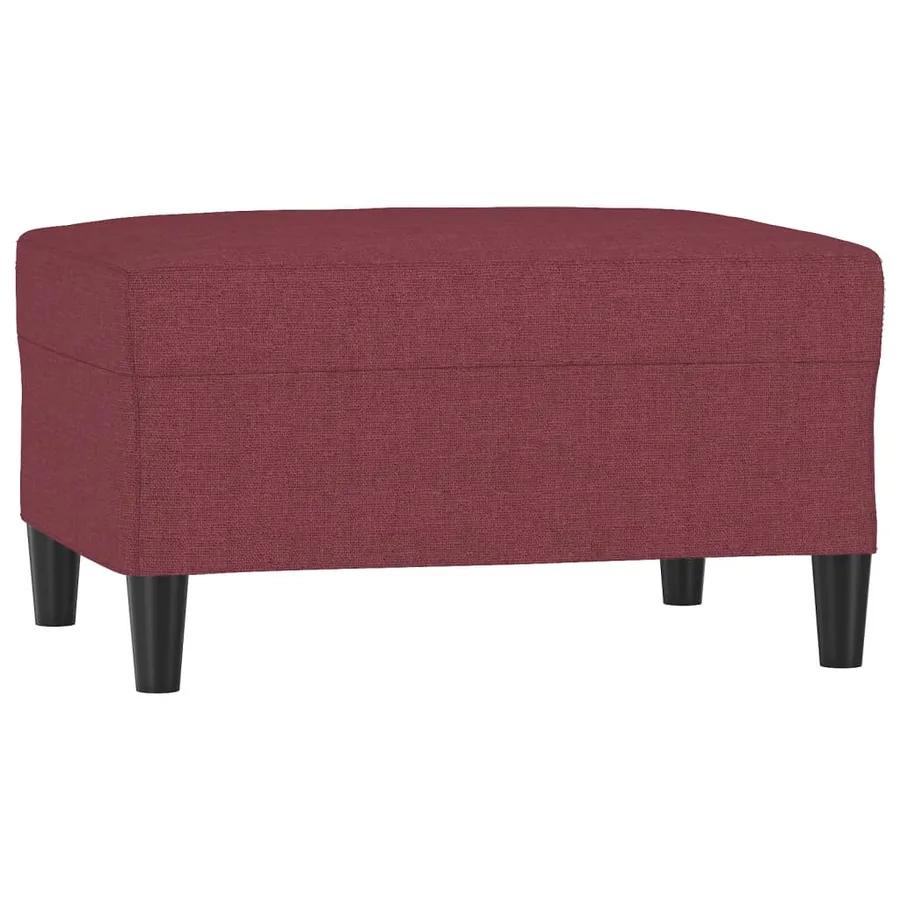 Repose-pied Rouge bordeaux 70x55x41 cm Tissu - 2