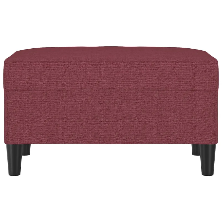 Repose-pied Rouge bordeaux 70x55x41 cm Tissu - 3