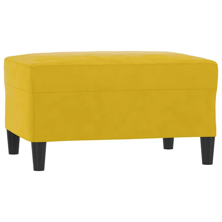 Repose-pied Jaune 70x55x41 cm Velours - 2
