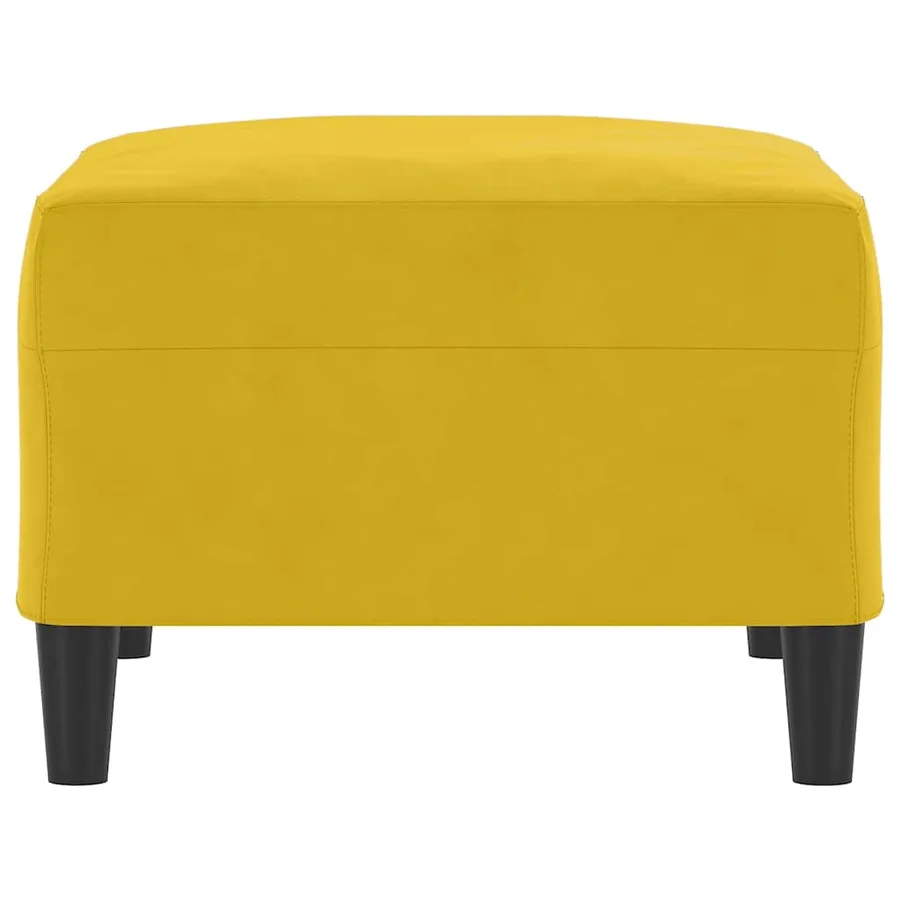 Repose-pied Jaune 70x55x41 cm Velours - 4