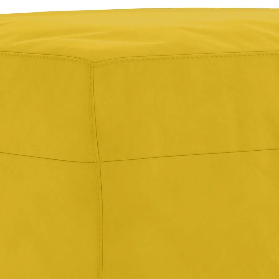 Banc Jaune 100x35x41 cm Velours - 5