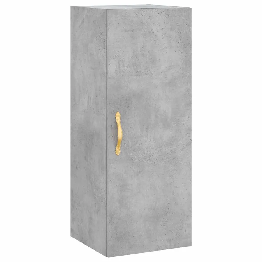 Buffet haut Gris béton 34,5x34x180 cm Bois d'ingénierie - 5