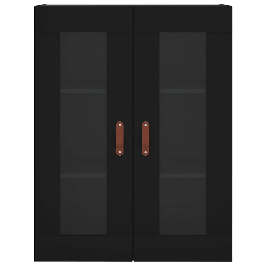 Buffet haut Noir 69,5x34x180 cm Bois d'ingénierie - 6