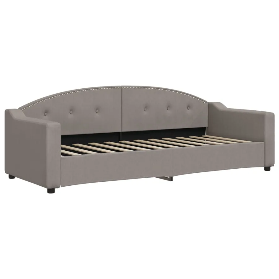 Lit de jour avec gigogne et tiroirs sans matelas taupe 80x200cm - 6