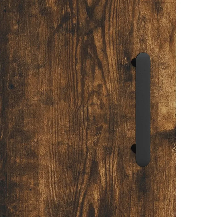 Buffet haut Chêne fumé 69,5x34x180 cm Bois d'ingénierie - 9