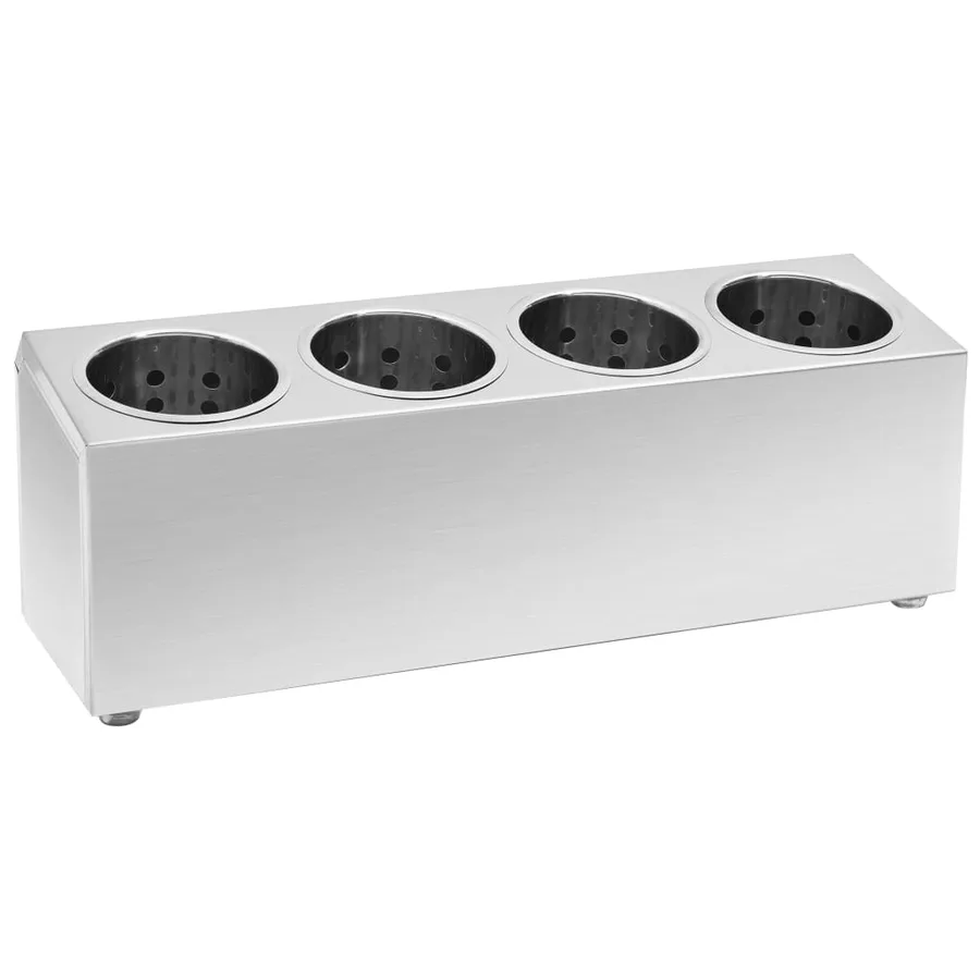 Porte-couverts 4 grilles Rectangulaire Acier inoxydable - 2