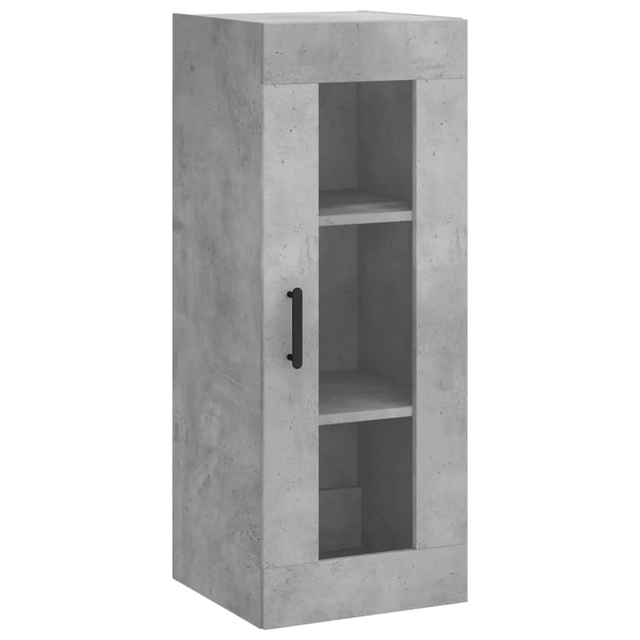Buffet haut Gris béton 34,5x34x180 cm Bois d'ingénierie - 5