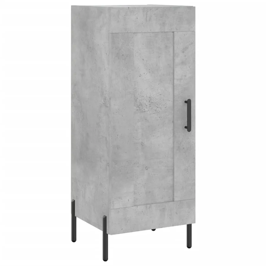 Buffet haut Gris béton 34,5x34x180 cm Bois d'ingénierie - 7