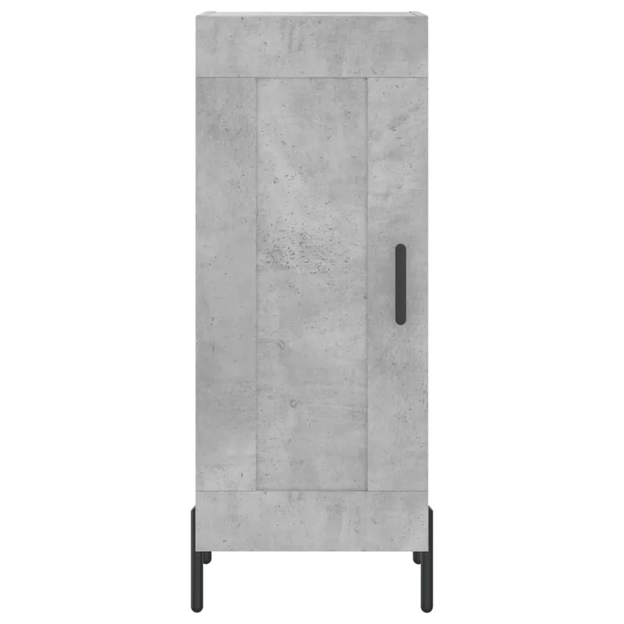Buffet haut Gris béton 34,5x34x180 cm Bois d'ingénierie - 8